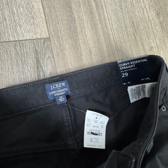 J.Crew Curvy Essential Jeans Womens 29 Black Straight All-day Stretch High Rise - Picture 4 of 7